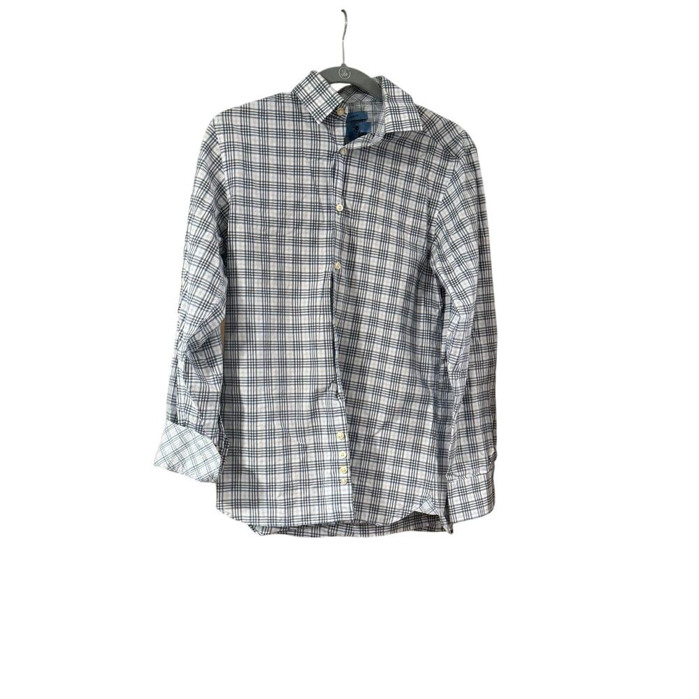 Egara Slim Fit Blue Plaid Button Down Shirt Men’s Medium 15-15.5